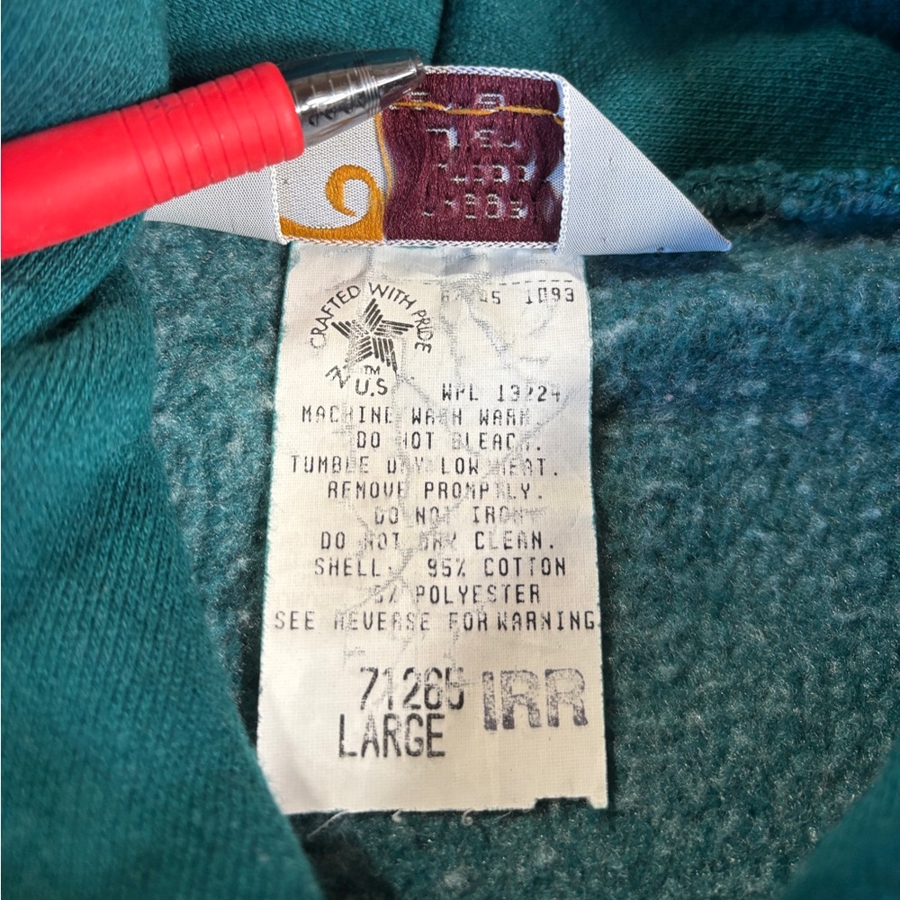1993 Carhartt Hooded Sweatshirt (71265) - Picture 7 of 12